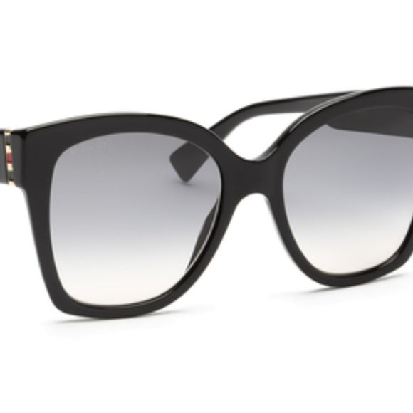 Gucci Women's Cat Eye Black Sunglasses - Picture 2 of 7